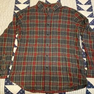 LL Bean scotch plaid flannel size large